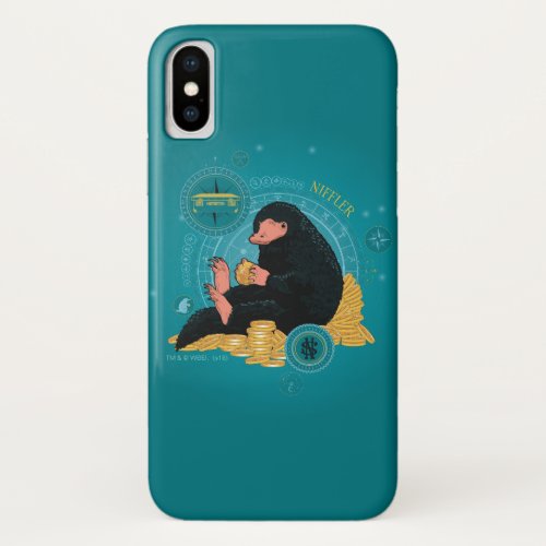 Cartoon NIFFLER With Gold Coins iPhone X Case