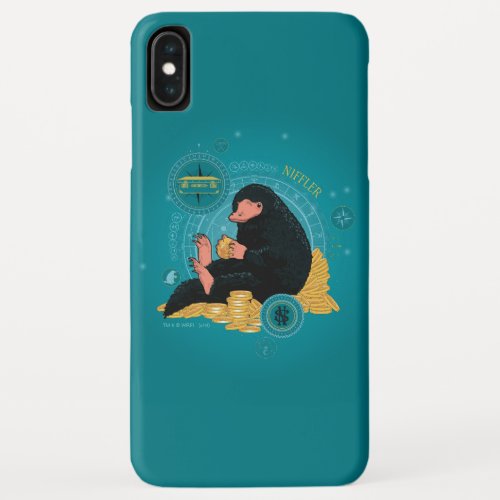 Cartoon NIFFLER With Gold Coins iPhone XS Max Case