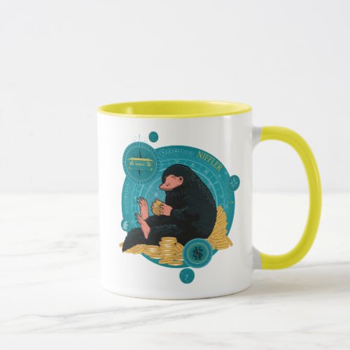 Cartoon NIFFLER With Gold Coins Mug