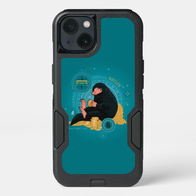 Cartoon NIFFLER™ With Gold Coins Otterbox iPhone Case (Back)
