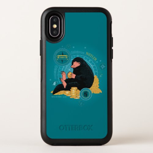 Cartoon NIFFLER With Gold Coins OtterBox Symmetry iPhone X Case
