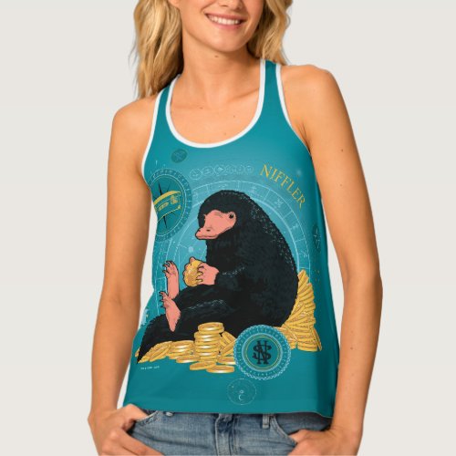 Cartoon NIFFLER With Gold Coins Tank Top