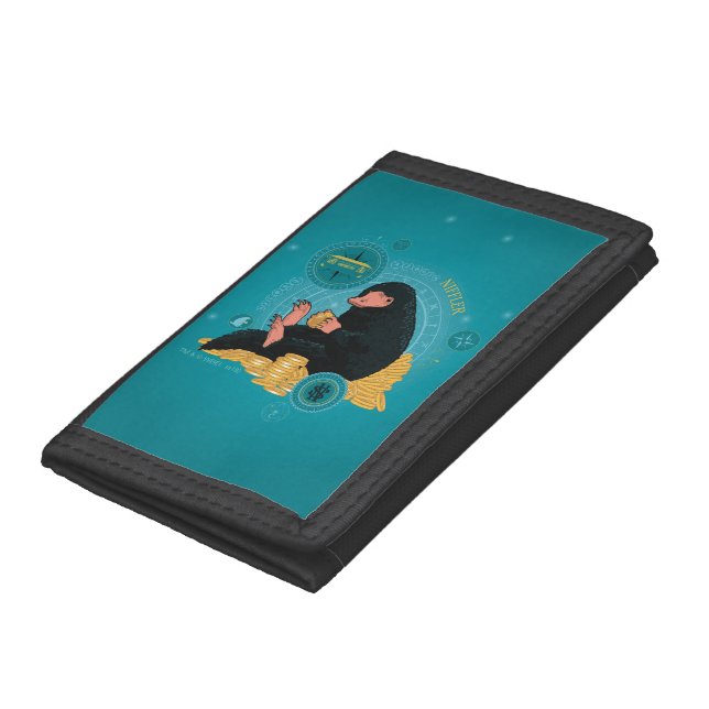 Cartoon NIFFLER™ With Gold Coins Trifold Wallet (Bottom)