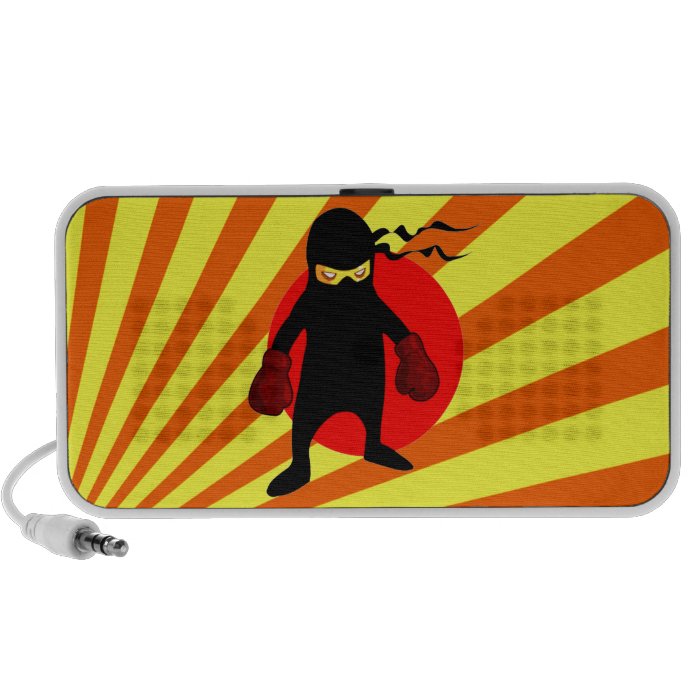 cartoon ninja boxer Doodle Speaker