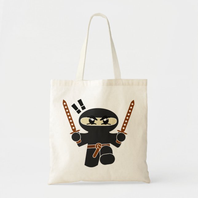 Cartoon Ninja Character Tote Bag (Front)