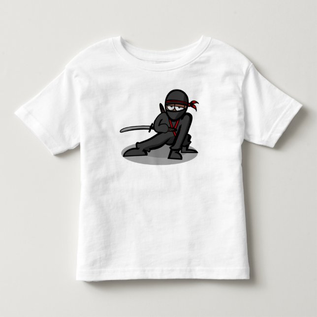Cartoon Ninja  Warrior Toddler T-shirt (Front)