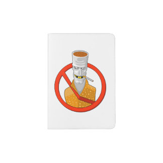 Cartoon no smoking sign - funny character passport holder