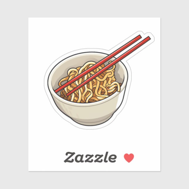 Cartoon noodles illustration sticker (Sheet)