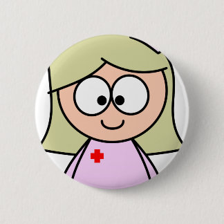Cartoon Nurse Button
