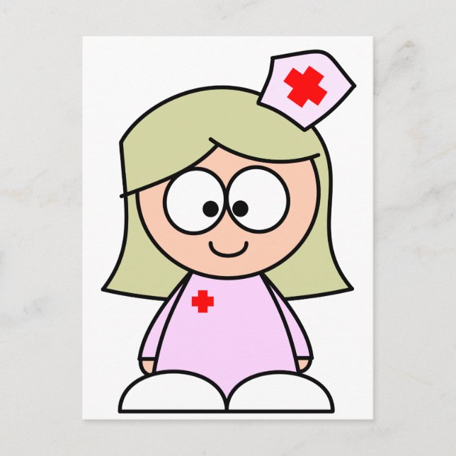 Cartoon Nurse Postcard (Front)