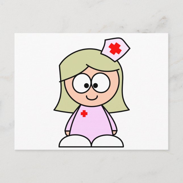 Cartoon Nurse Postcard (Front)
