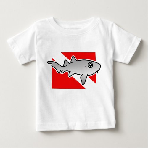 Cartoon Nurse Shark Dive Flag Baby T_Shirt