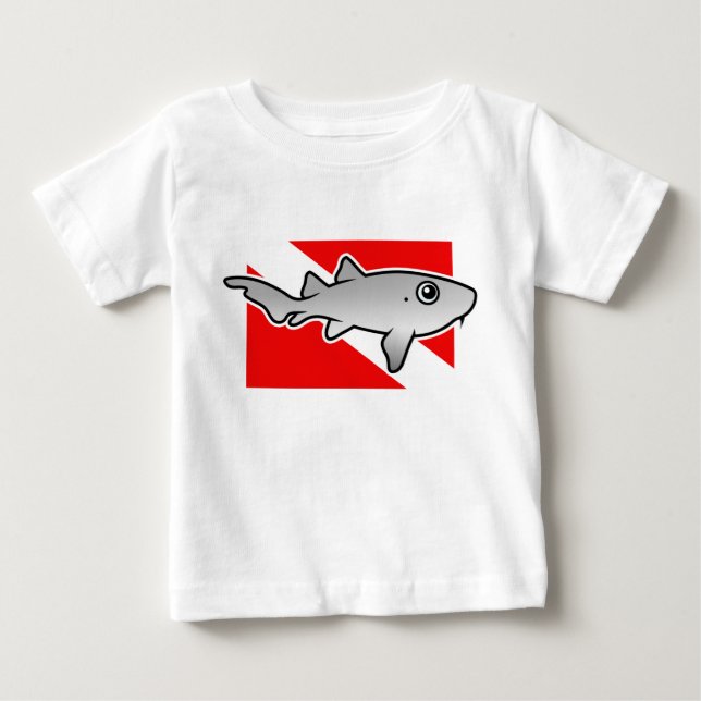 Cartoon Nurse Shark Dive Flag Baby T-Shirt (Front)