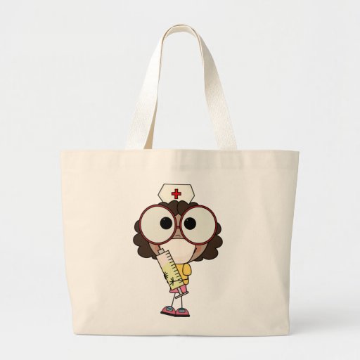 Cartoon Nurse tote bag | Zazzle