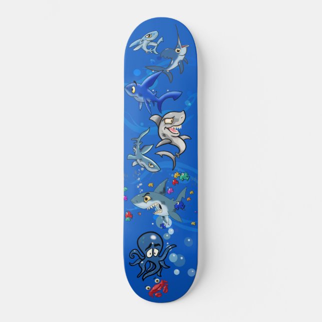 Cartoon Ocean Skateboard (Front)
