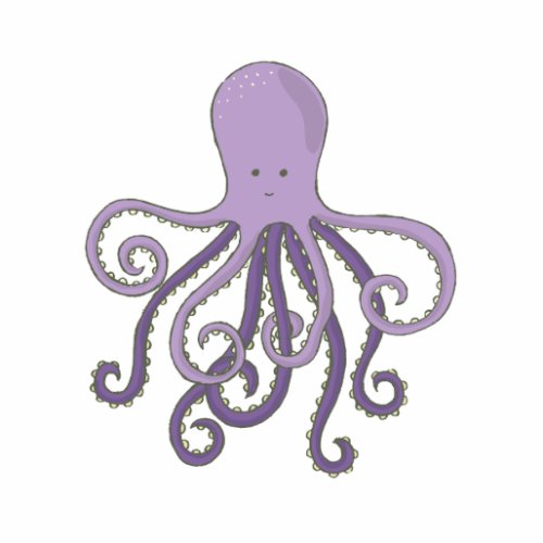 Cartoon Octopus Cutout