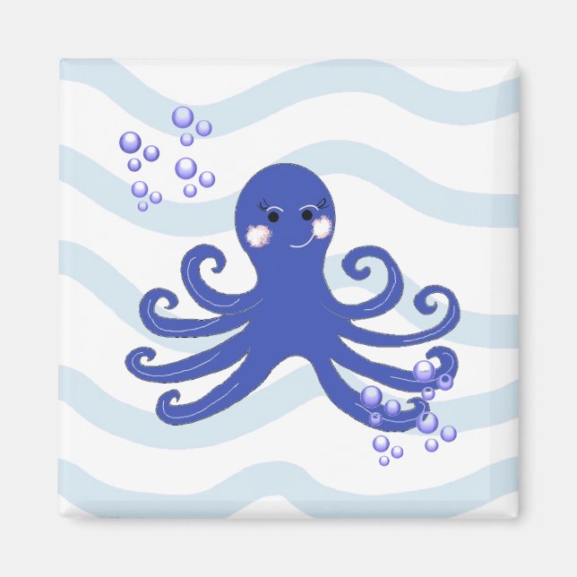 Cartoon Octopus Magnet (Front)