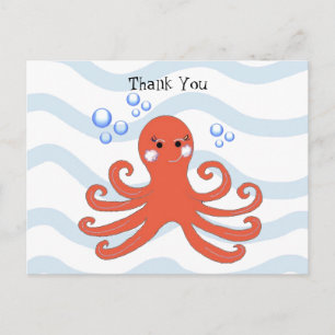 Cartoon Octopus Postcard