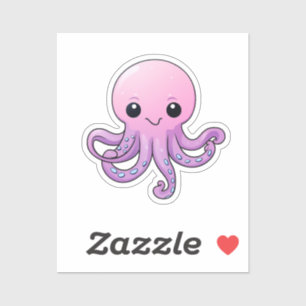 Cartoon octopus sticker
