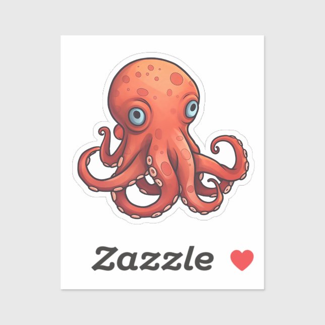 Cartoon octopus  sticker (Sheet)
