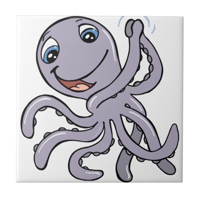 Cartoon Octopus Tile (Front)