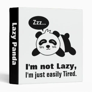 Cartoon of Cute and Lazy Panda 3 Ring Binder