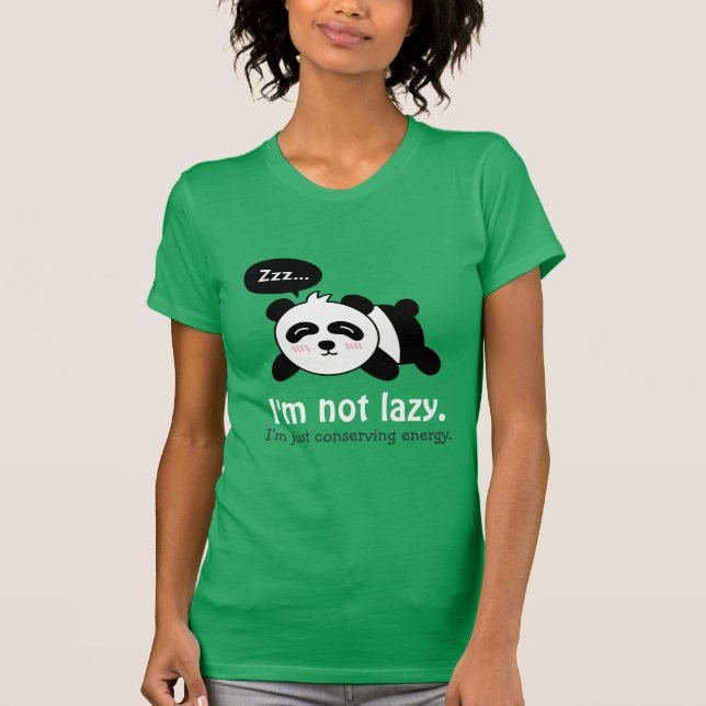 Cartoon of Cute Sleeping Panda T-Shirt (Front)