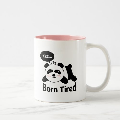 Cartoon of Cute Sleeping Panda Two_Tone Coffee Mug