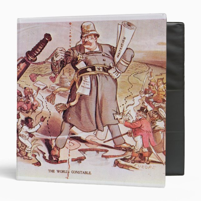 Cartoon of President Roosevelt Binder (Front/Inside)