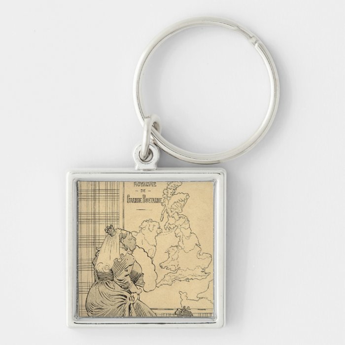 Cartoon of Queen Victoria Le Rire Key Chains