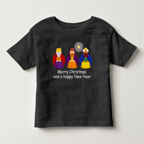Cartoon of The Three Kings  Three Wise Men Toddler T_shirt