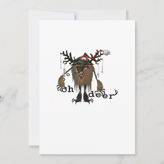 Cartoon Oh Deer Funny Reindeer Holiday Gamer Gift (Front)
