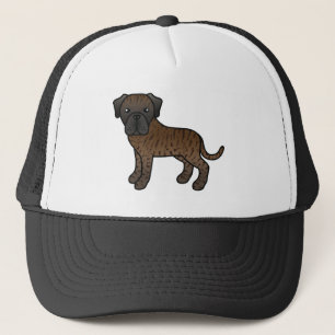 Cartoon Old English Mastiff Dog In Brindle Coat