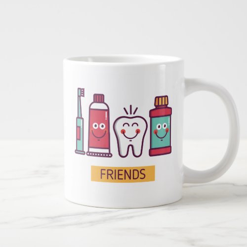 Cartoon Oral Care Friends Giant Coffee Mug