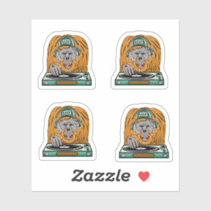 Cartoon Orangutan dj Sticker
