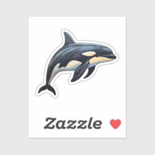 Cartoon orca sticker