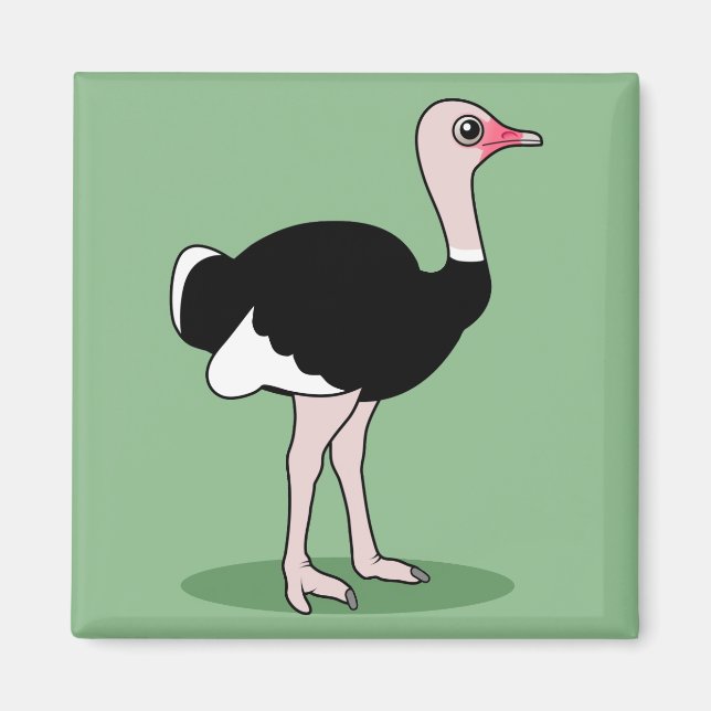 Cartoon Ostrich Magnet (Front)
