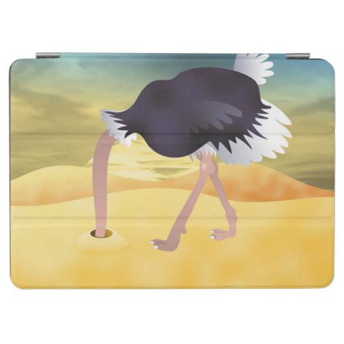 Cartoon Ostrich With Head In Sand iPad Air Cover