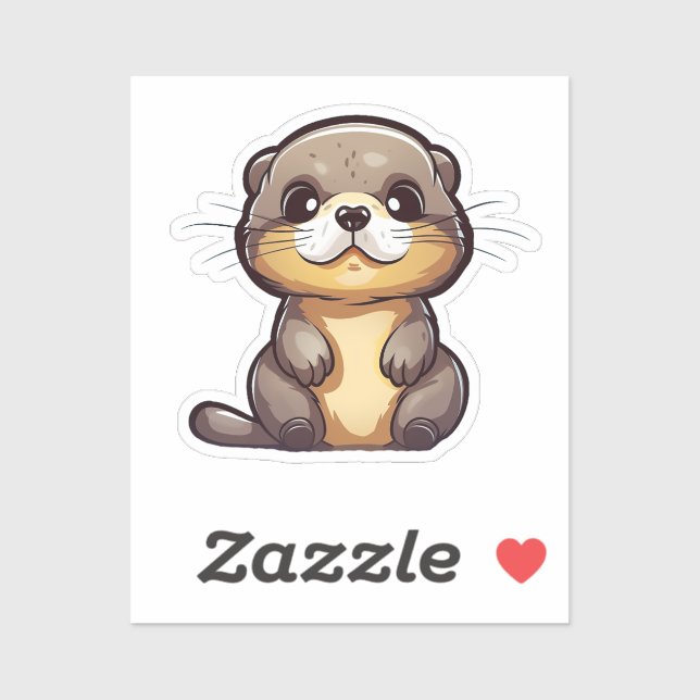 Cartoon otter  sticker (Sheet)