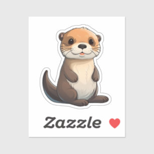 Cartoon otter  sticker