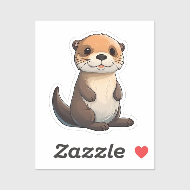 Cartoon otter  sticker (Sheet)