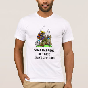 Cartoon Outdoor Hiking Off-Grid T-shirt Customize