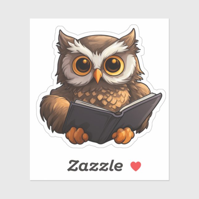 Cartoon owl illustration sticker (Sheet)