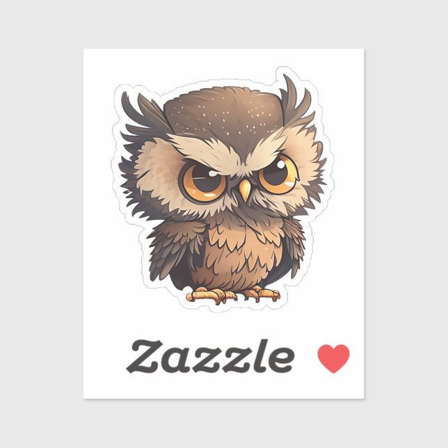 Cartoon owl  sticker (Sheet)
