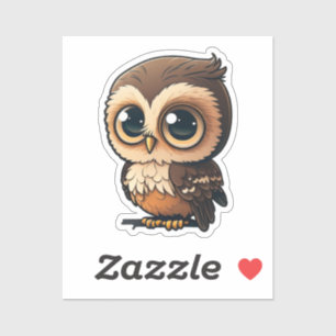 Cartoon owl  sticker