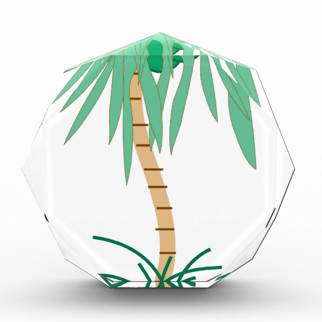 Cartoon Palm Tree Acrylic Award (Front)