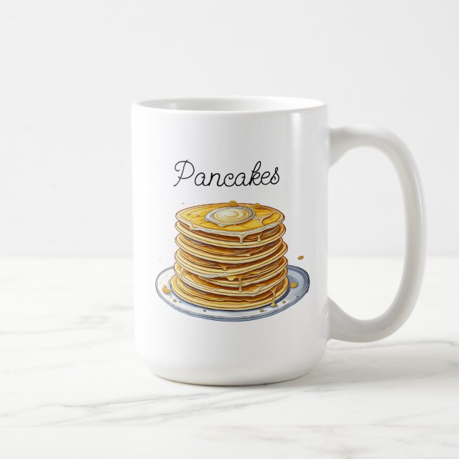 Cartoon Pancakes | Yummy Foodie Coffee Mug (Right)