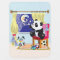 cartoon panda and moon