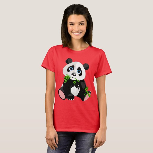 Cartoon Panda Bear T-Shirt (Front Full)
