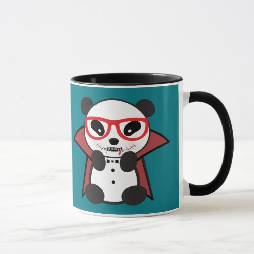 Cartoon Panda Bear Vampire Mug _ Panda Lover Gift